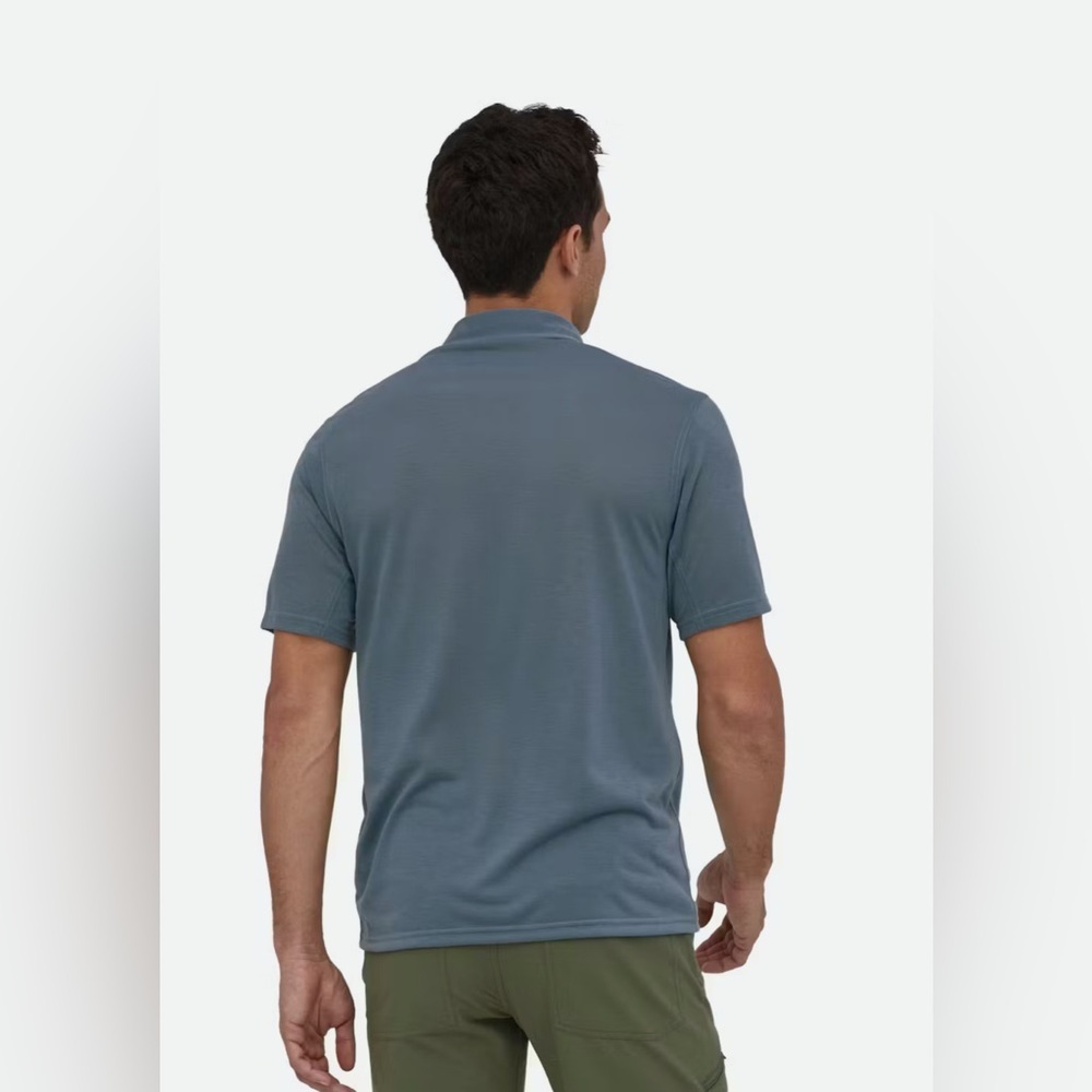 Patagonia Capilene Cool Trail Polo Shirt Men’s M Plume Grey Hiking Travel - Picture 2 of 10